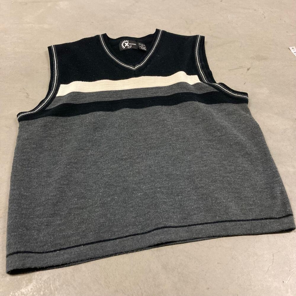 Y2K striped xtreme gear sweater vest